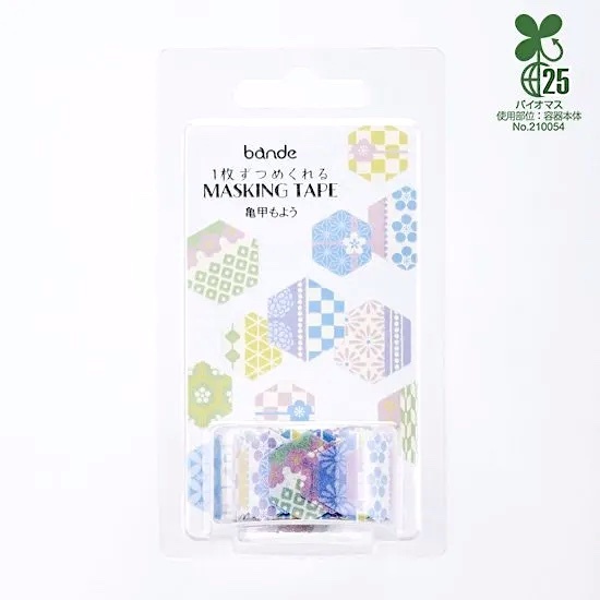 Bande Sticker Tape－Hexagonal Pattern (Japanese Stationery Brand)
