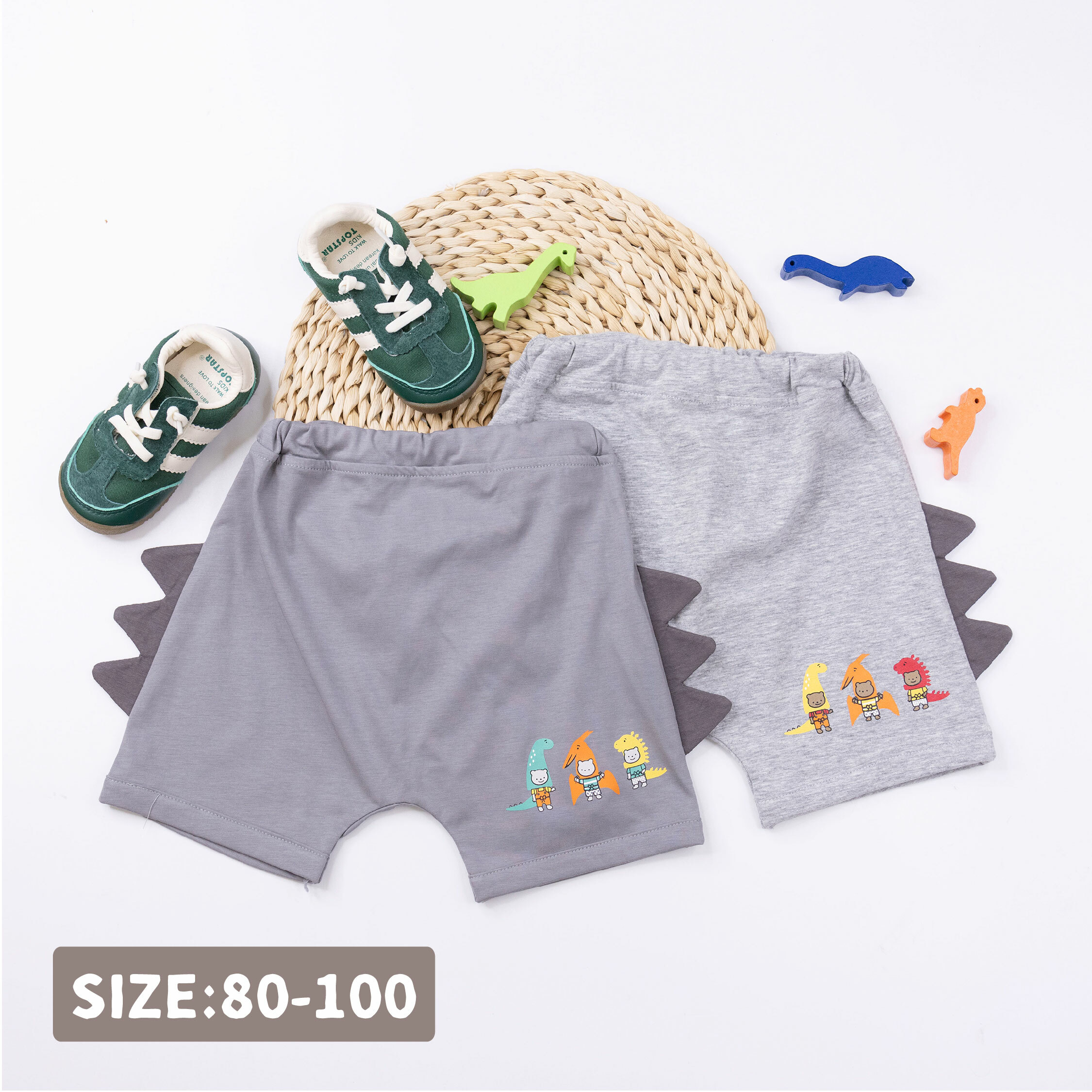 波紳士【12050】小熊兄弟扮恐龍短褲＊二色