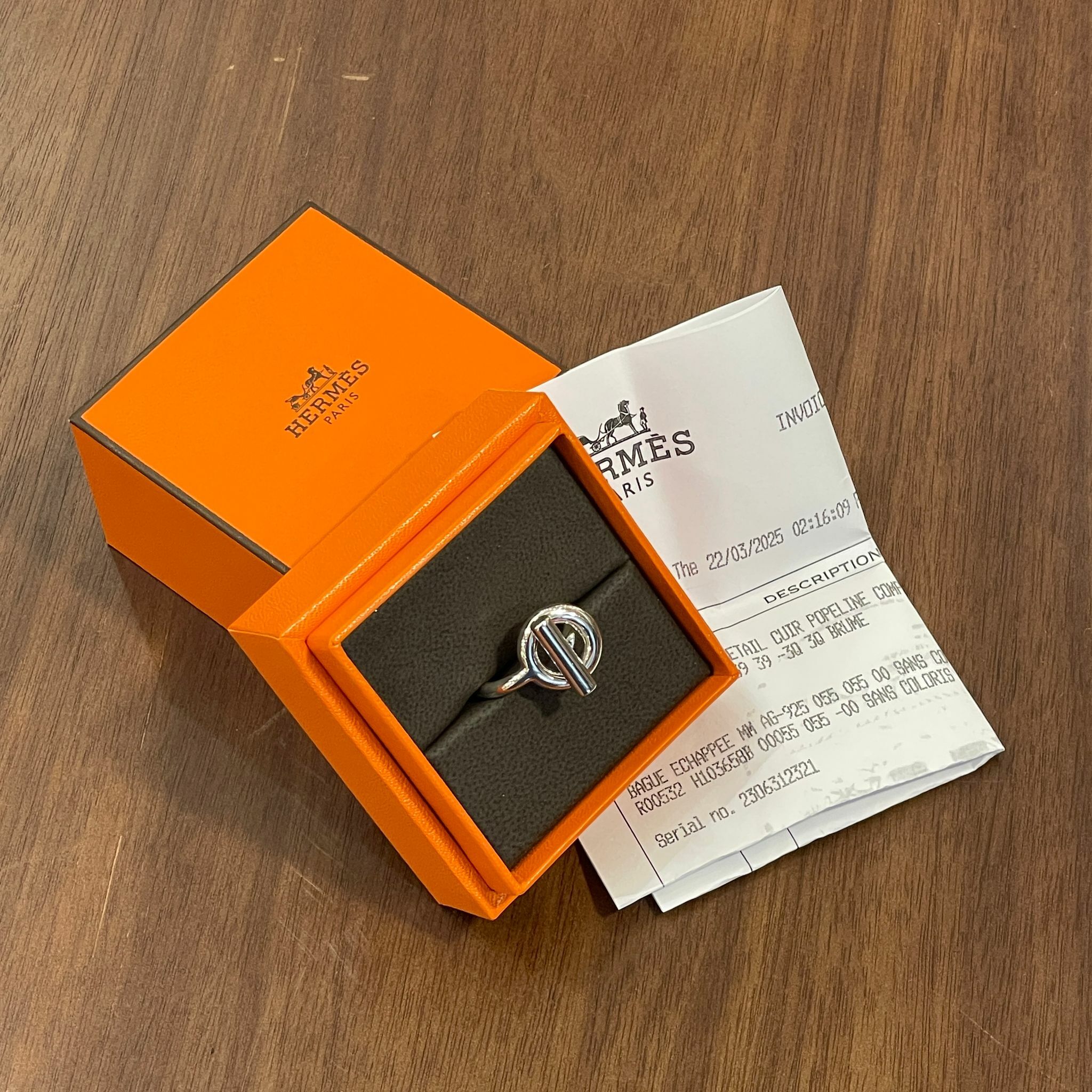 全新HERMES戒指 55碼 925純銀 H103658B Echappee Hermes ring medium model #BRAND NEW #香榭站正品