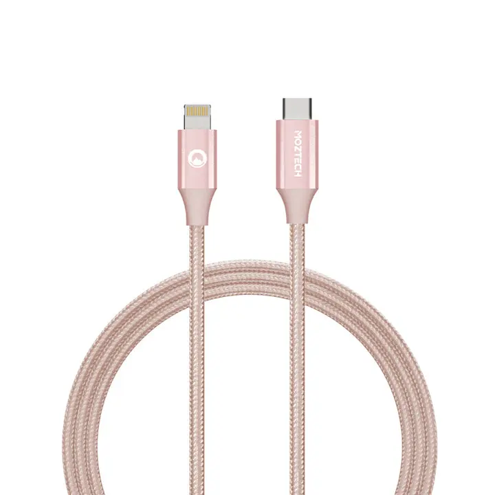MOZTECH｜USB-C to Lightning 編織傳輸充電線 蘋果MFi認證 1.2M