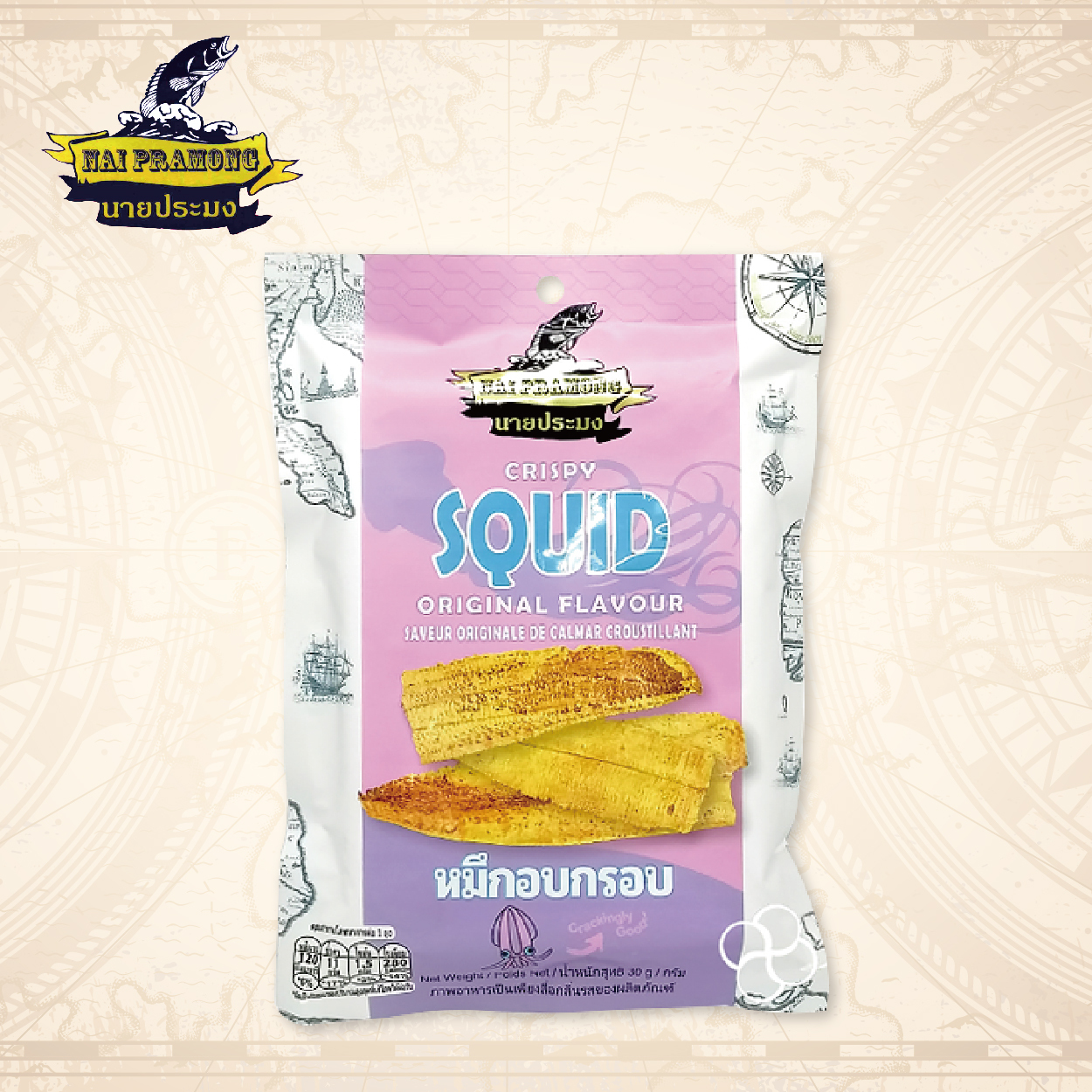NAI PRAMONG 泰國脆烤魷魚30g (原味)