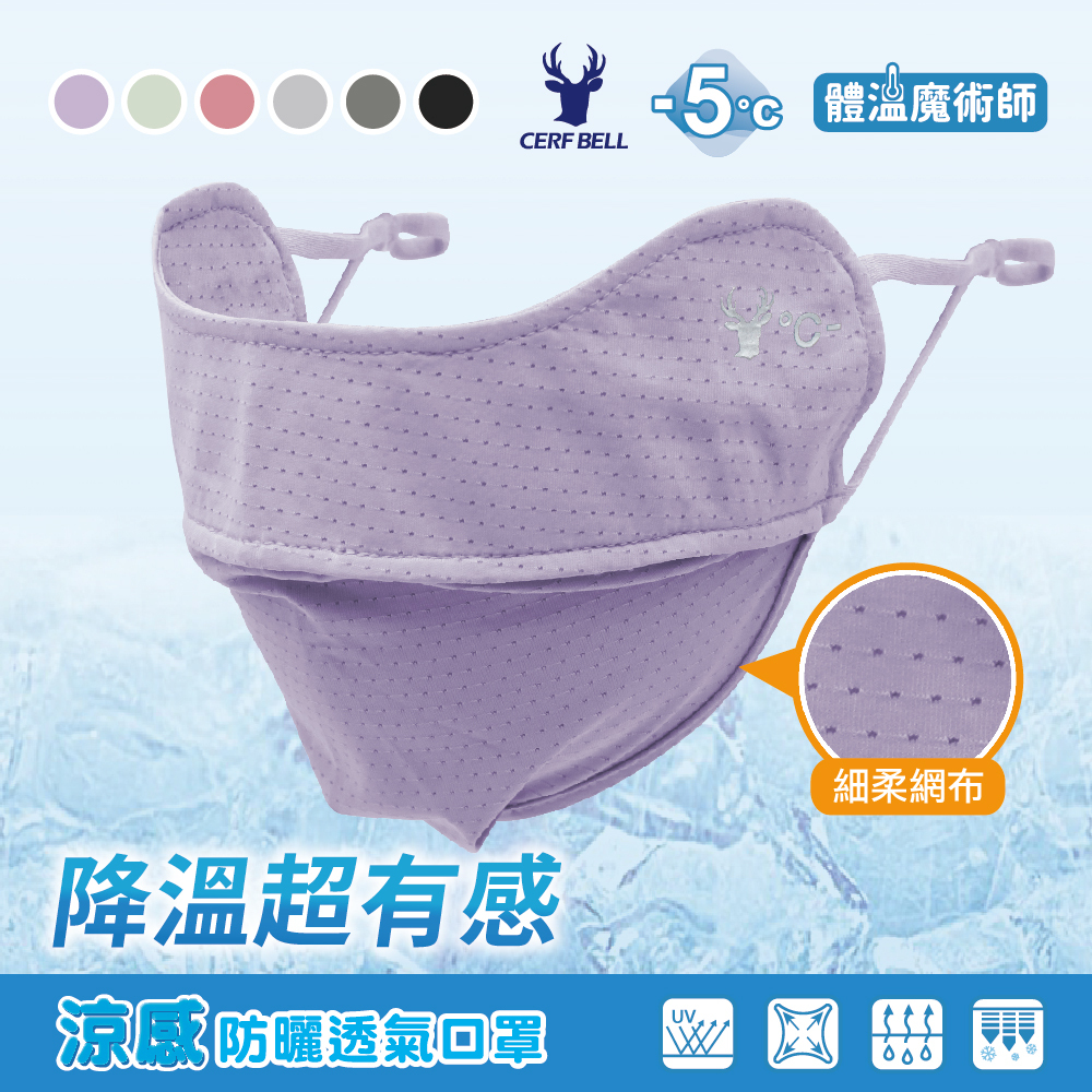 【肌涼】超涼感透氣防曬口罩丨7AM0026