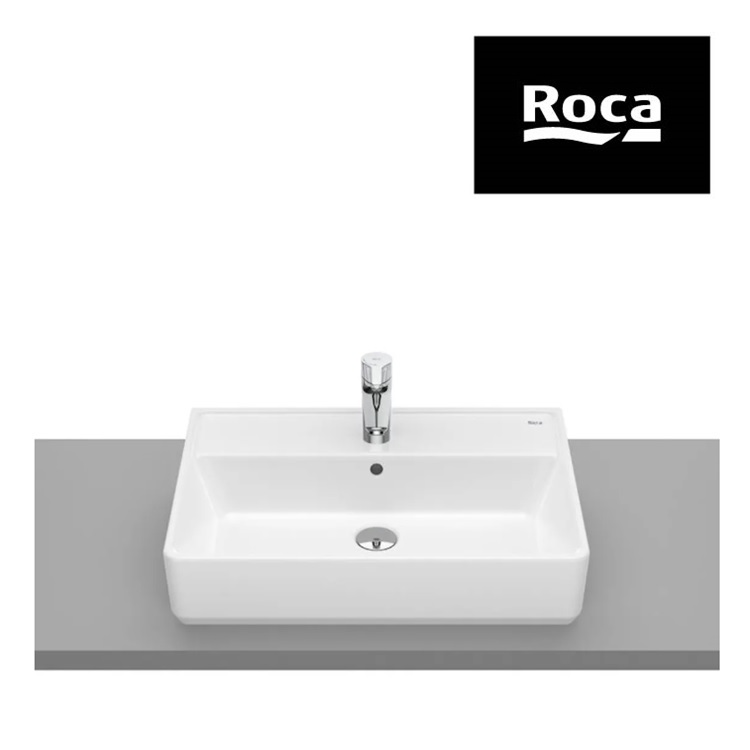Roca "The Gap Square" 3270MN000 Over countertop basin with overflow & 1 tap hole