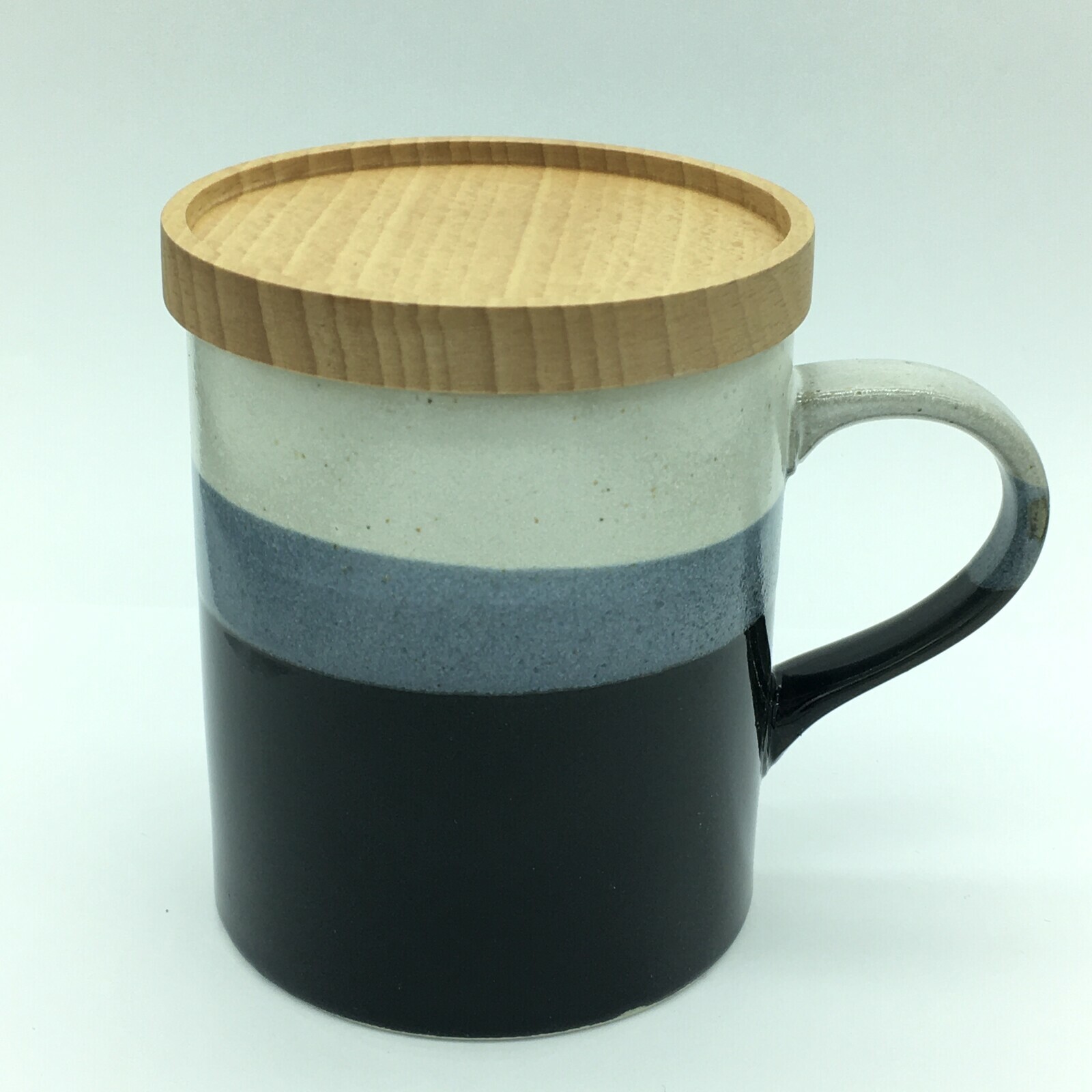 日本美濃燒拼色瓦杯連木杯蓋 (日本製)