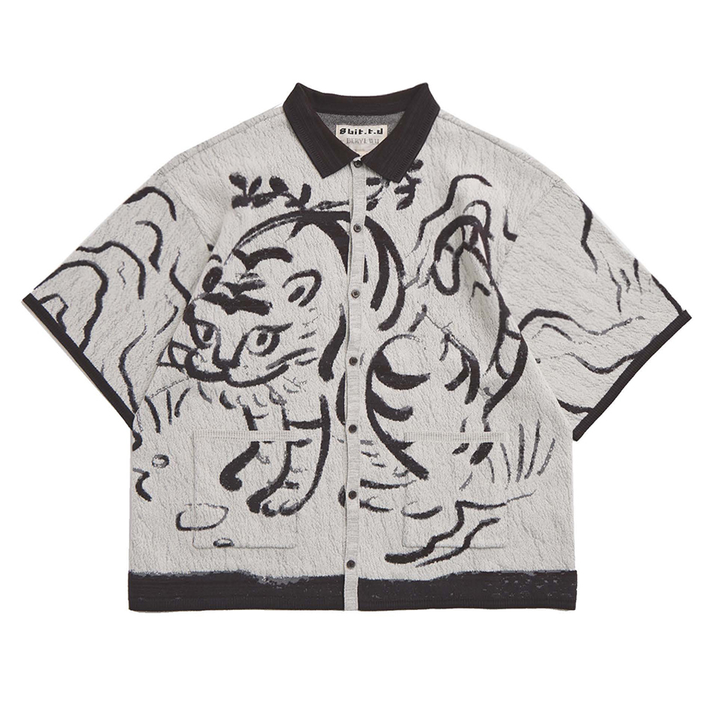 ラッピーデパート　ラッピーバッグ　全41種類　Tシャツ　令和ロマン　髙比良くるま 令和ロマン髙比良くるまさん着用｜Berylの虎柄ニットシャツを