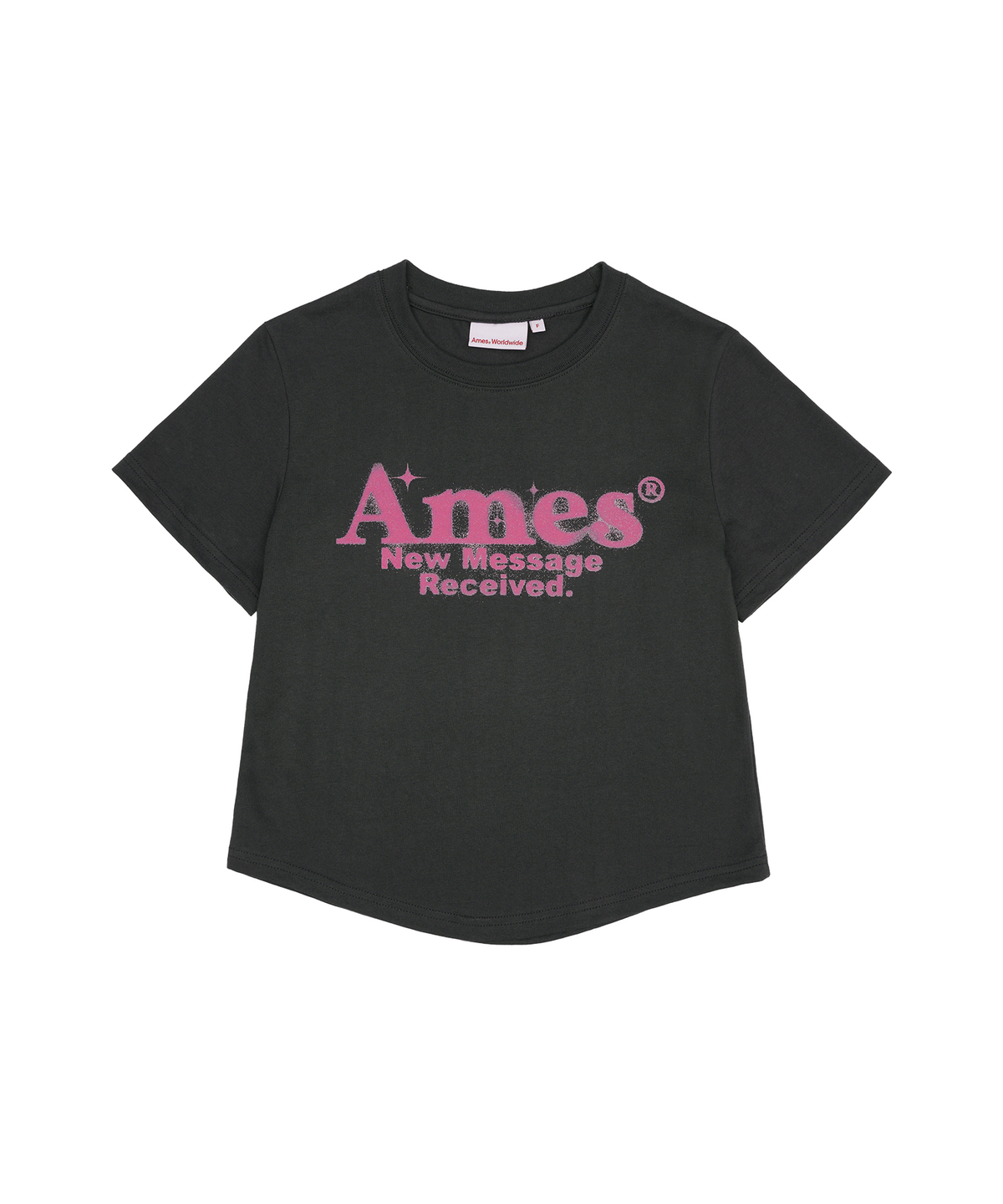 韓国商品 / AMES WORLDWIDE ROUND HEM CROP TEE AMES WORLDWIDE ROUND HEM CROP TEE