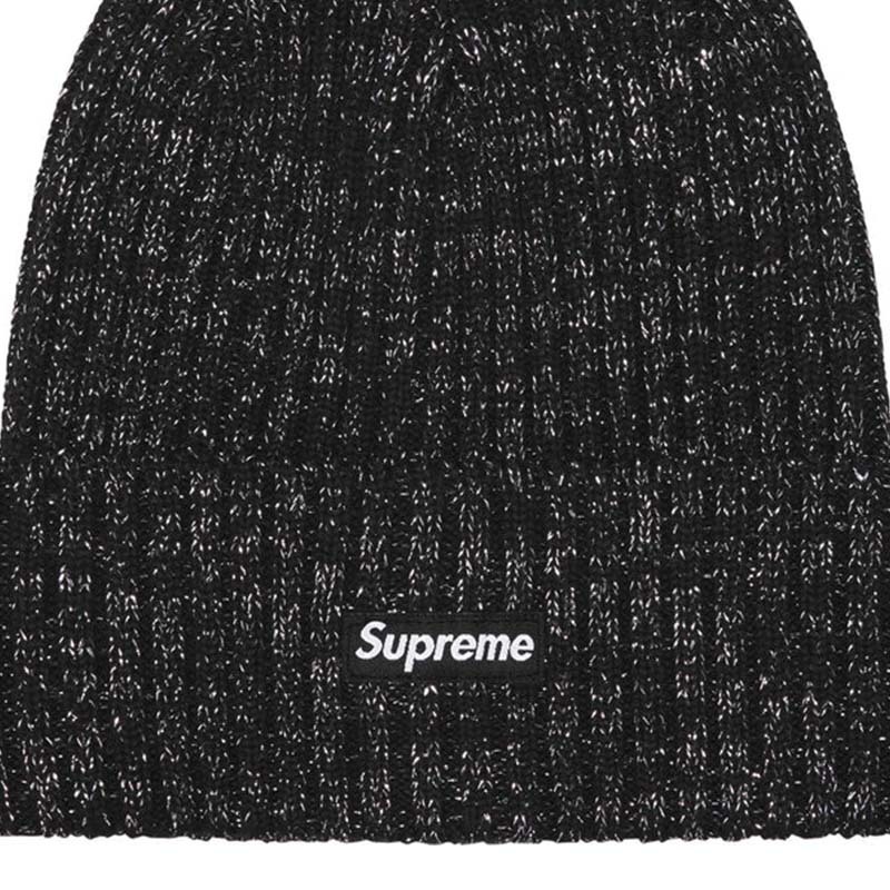 SUPREME OVERDYE BEANIE LUREX BLACK 毛帽 銀雪花黑 SS25BN3-LK [台灣現貨]
