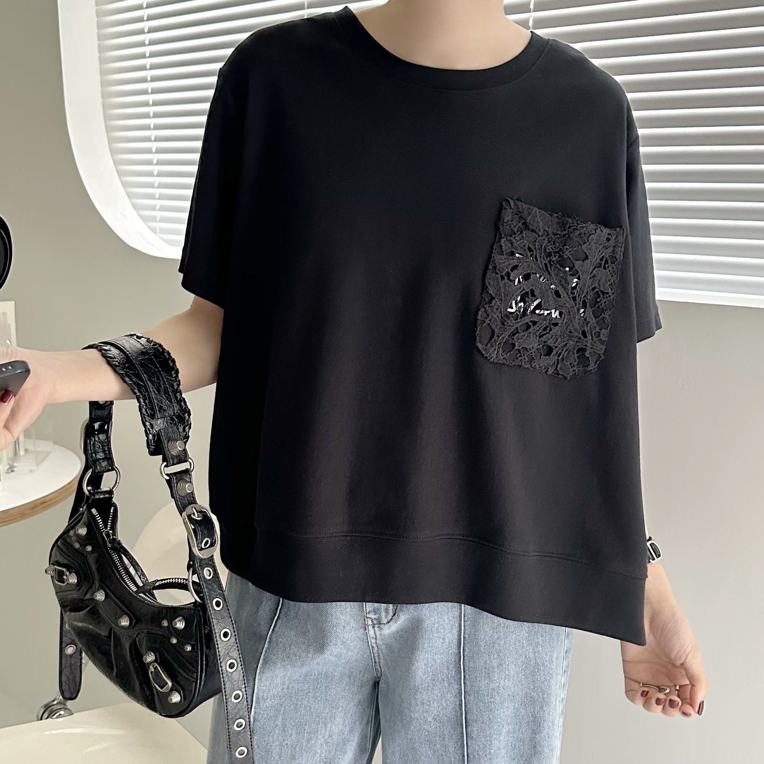 【BONNIE】通花袋短袖TOP