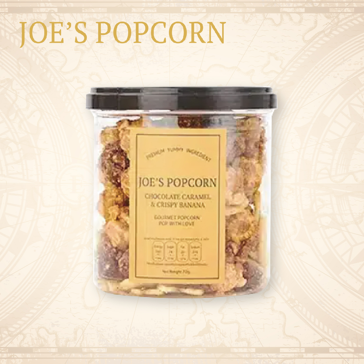 JOE'S POPCORN 泰國特色手工爆谷 (朱古力和焦糖脆香蕉味) 70g