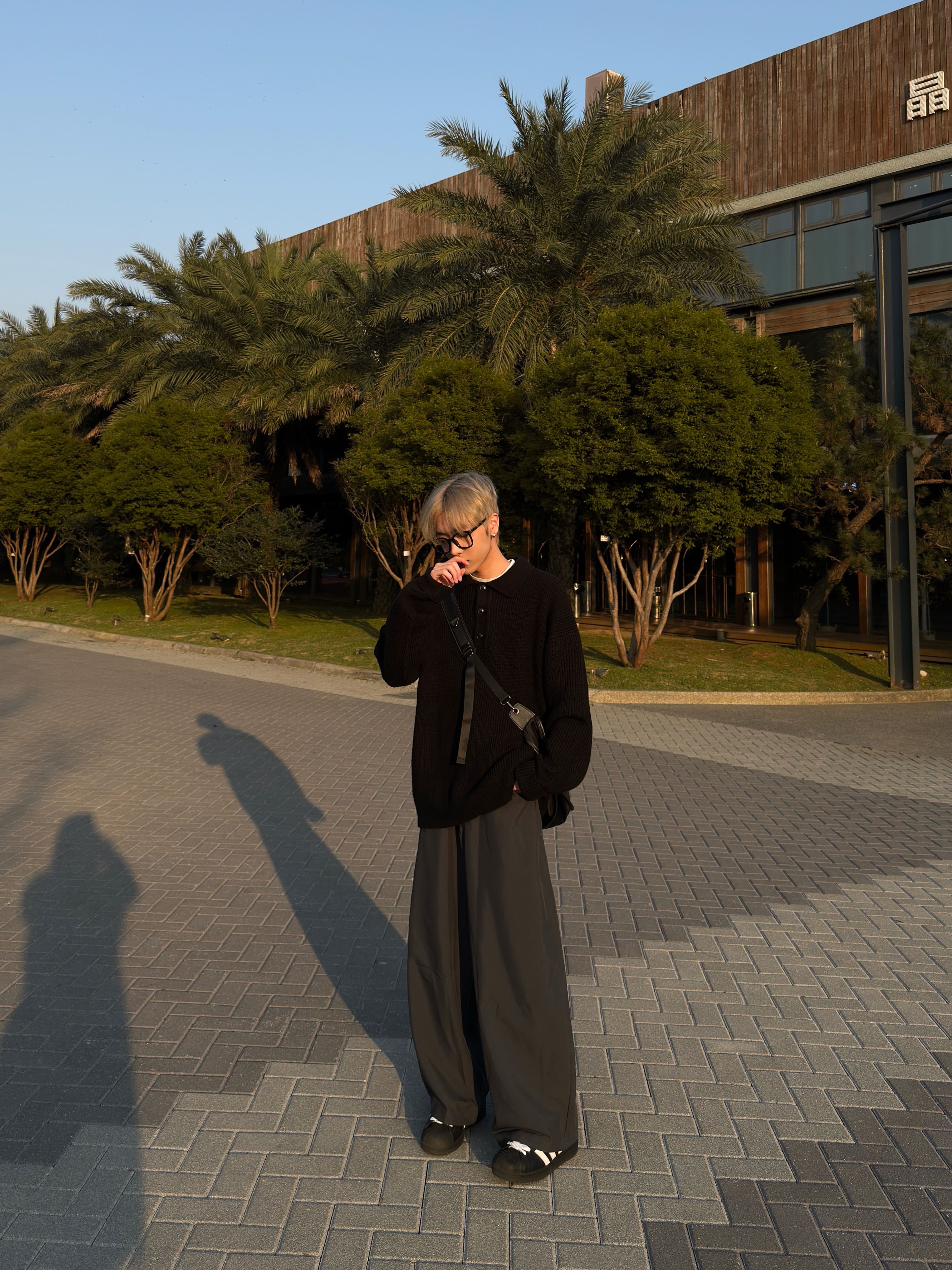 (現貨) 高級感彎刀西裝褲