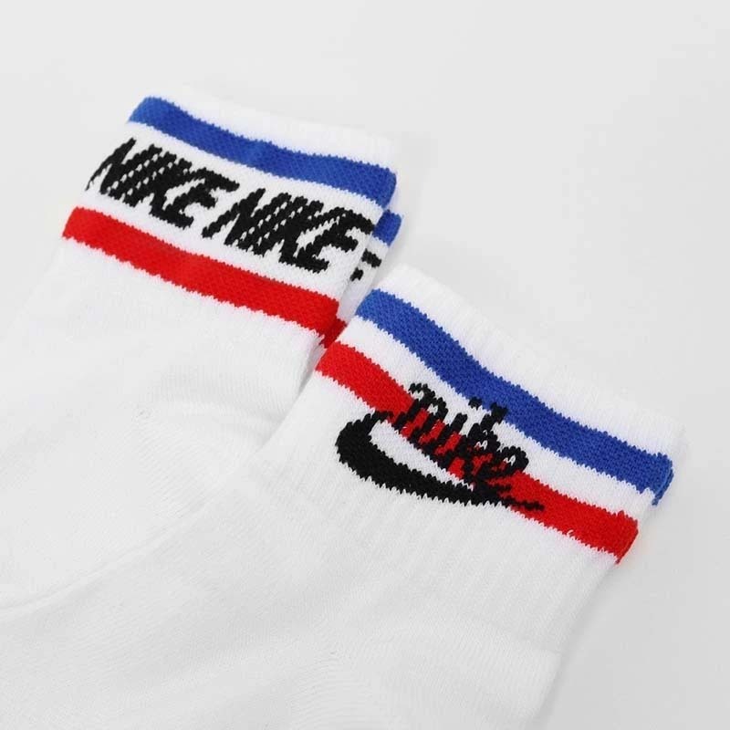 NIKE EVERYDAY ESSENTIAL LOGO SOCKS 藍紅 條紋 復古 男女款 DX5080-100 [台灣現貨]