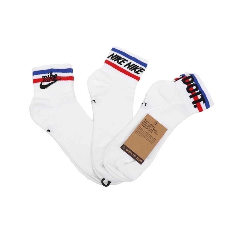 NIKE EVERYDAY ESSENTIAL LOGO SOCKS 藍紅 條紋 復古 男女款 DX5080-100 [台灣現貨]