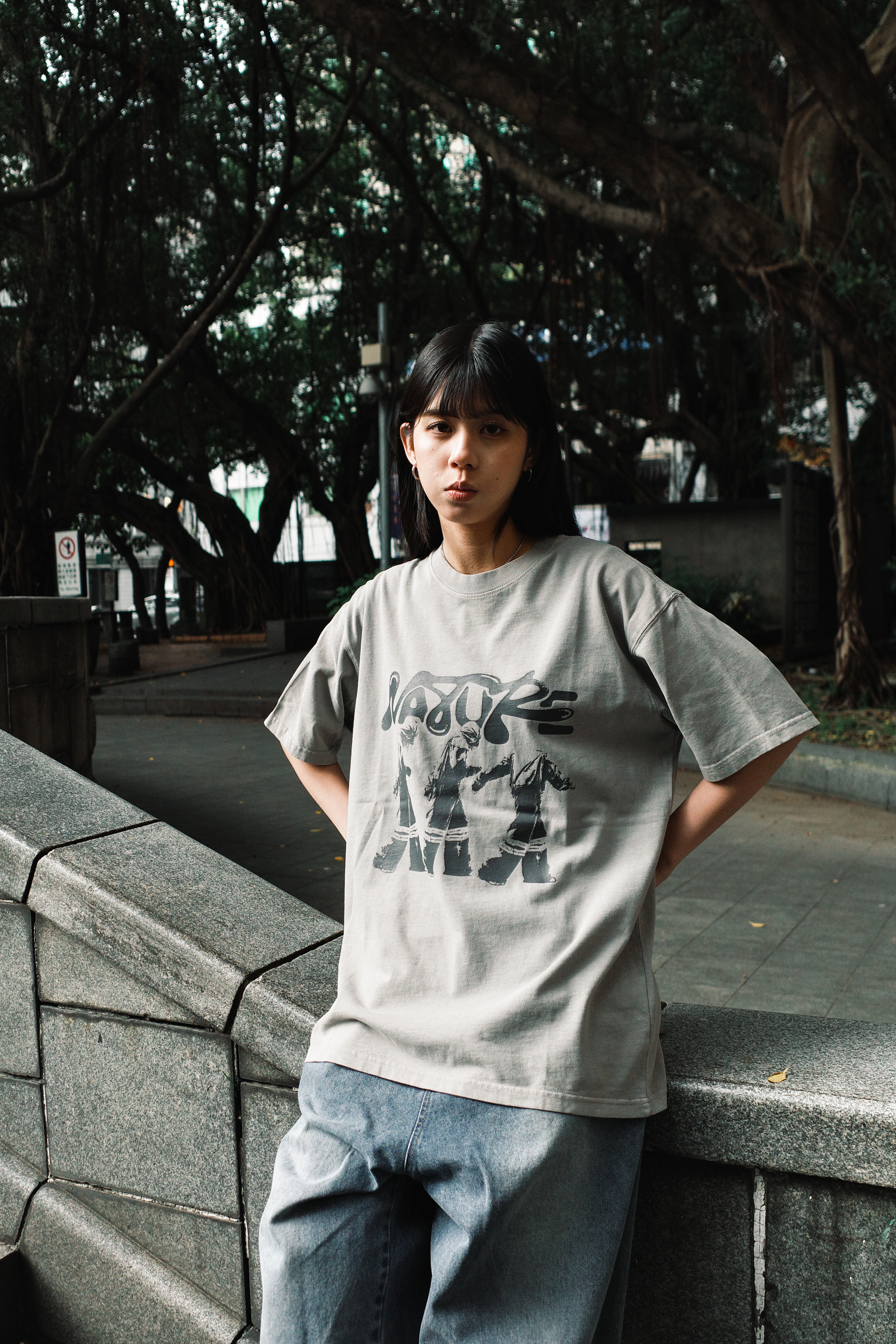 『Always_Good』人物 水洗 印花 短T