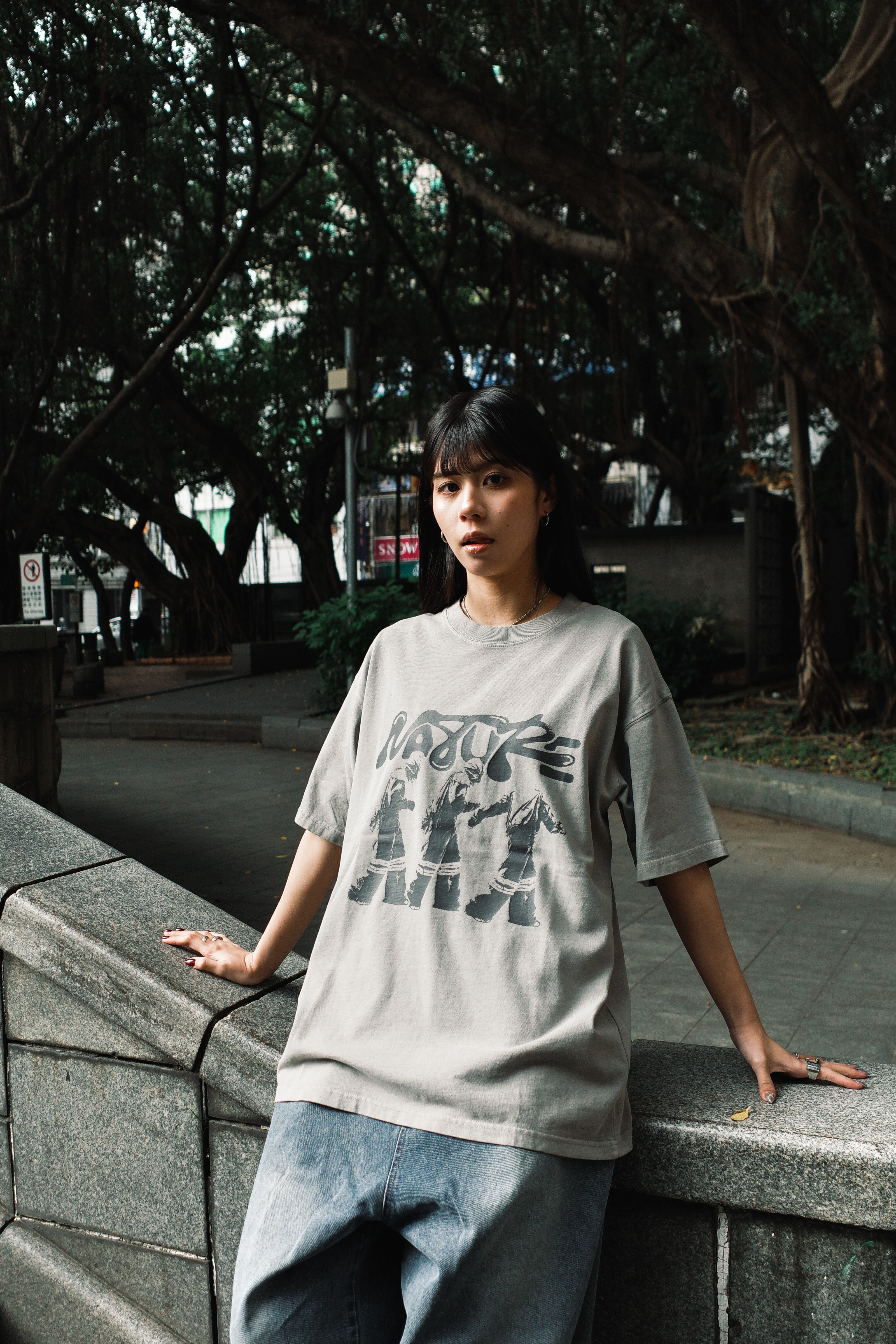 『Always_Good』人物 水洗 印花 短T