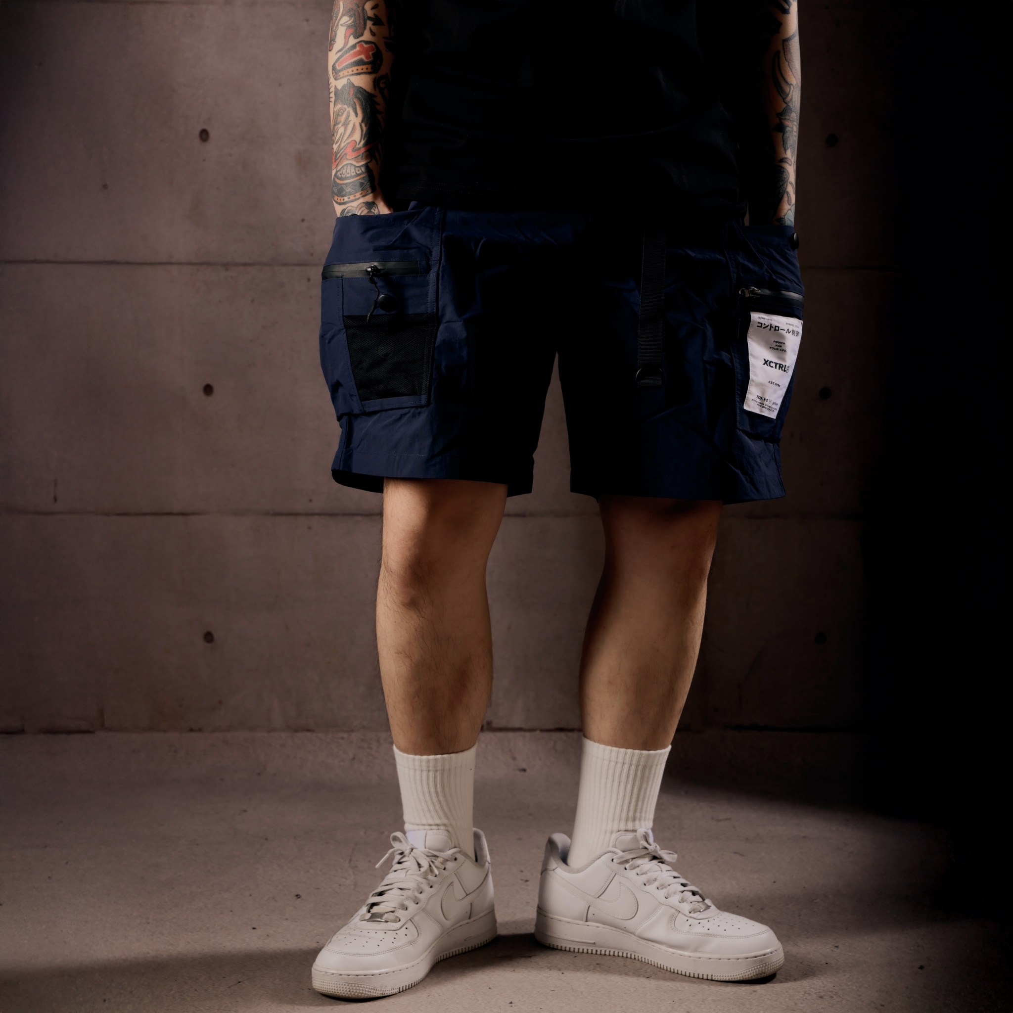 XCTRL 日系方標機能短褲-深藍