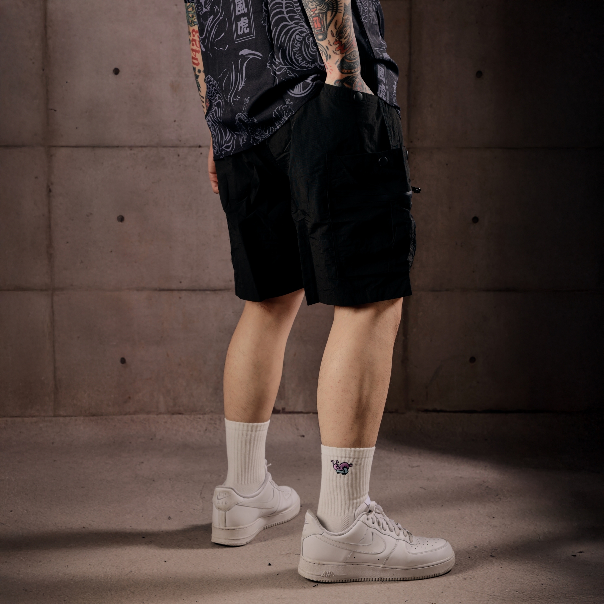 XCTRL 日系方標機能短褲-黑