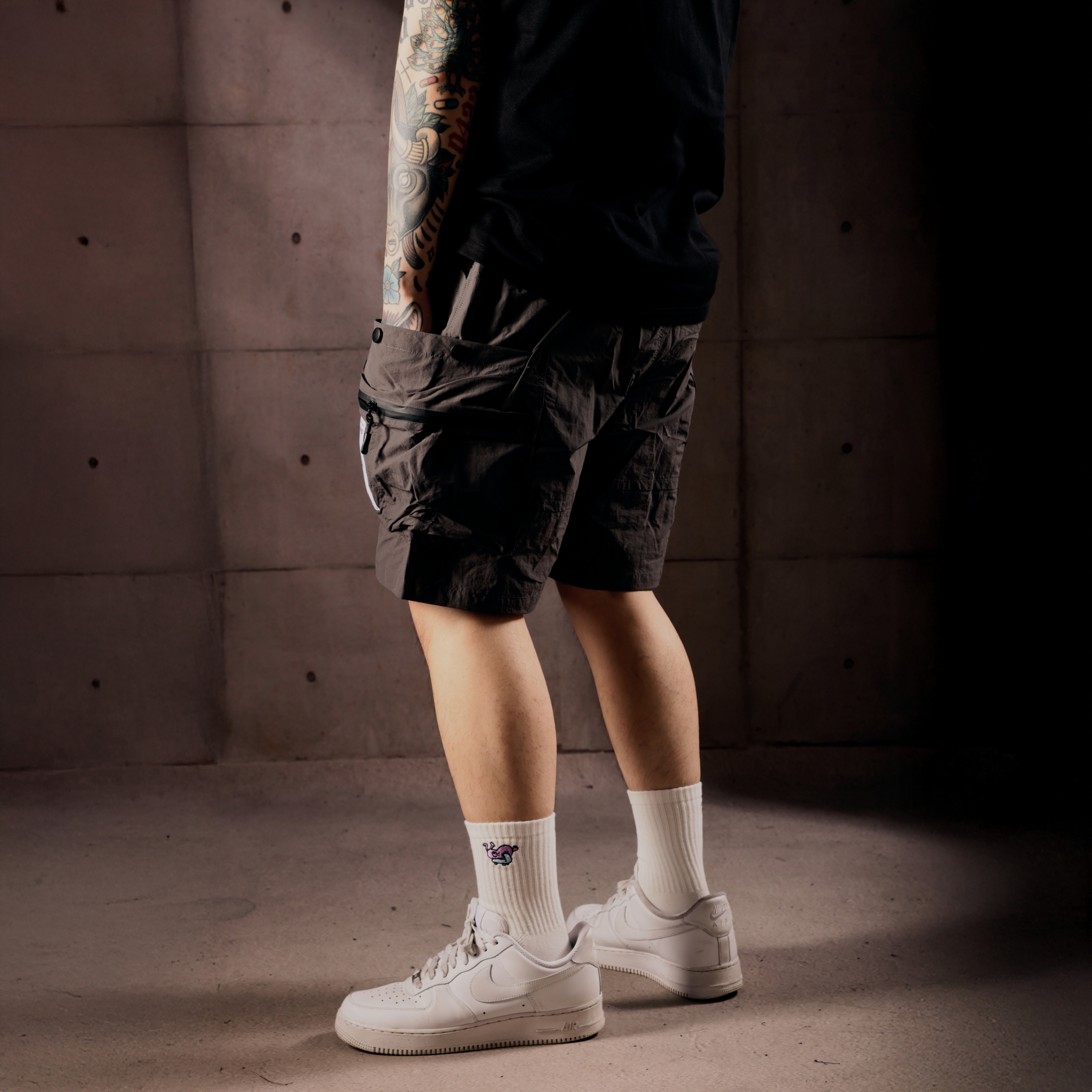 XCTRL 日系方標機能短褲-深灰