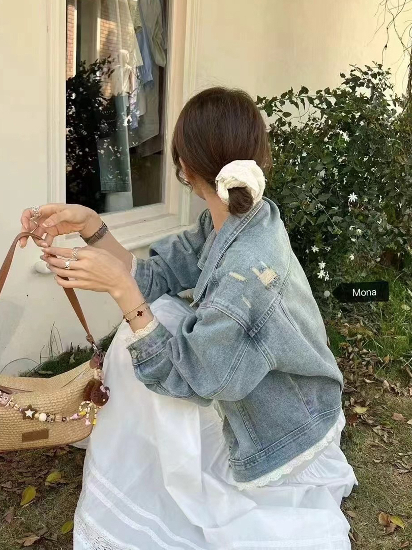 夏日好漾蕾絲拼接牛仔外套 ⚡️熱銷搶手貨⚡️