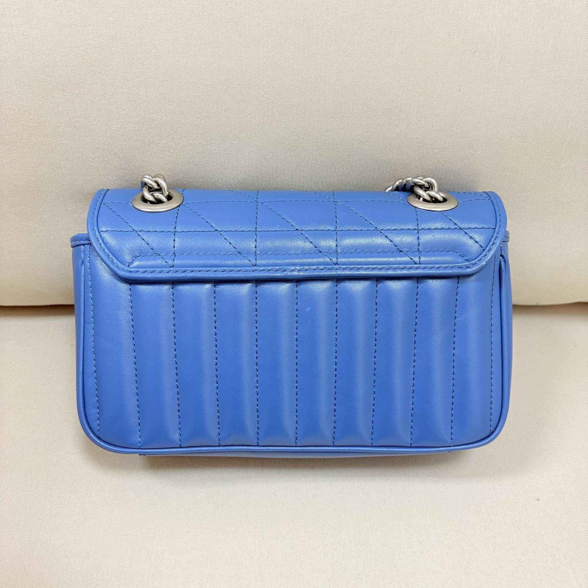 Gucci GG Flap Bag - Blue / Shw