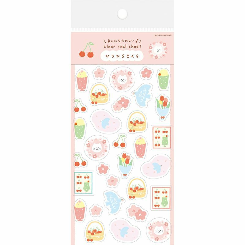 [Limited] Furukawashiko Clear Sticker－Spring Series (Japanese Stationery Brand)