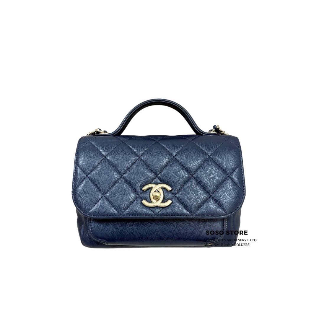 Chanel Business  Affinity Small Bag - Navy / Ghw