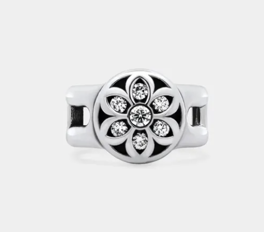 CIGAR BAND | WHITE DIAMONDS ROSETTE