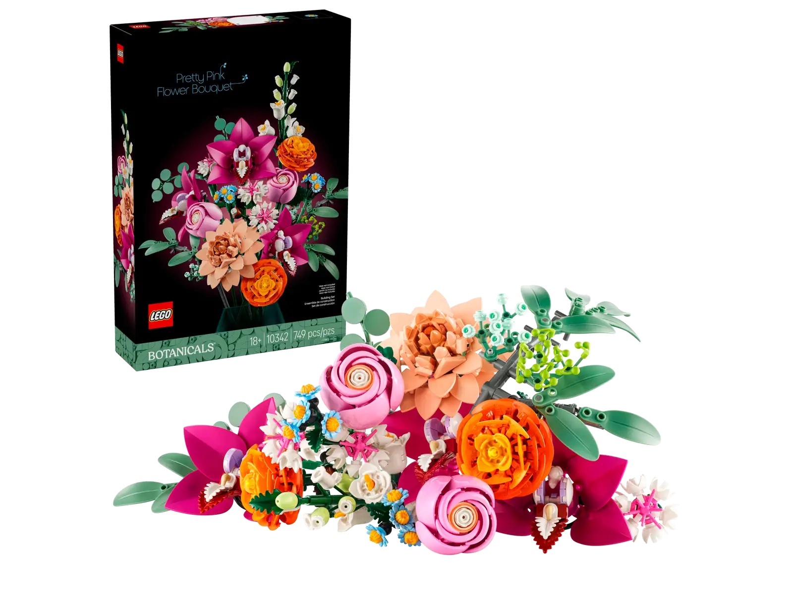 [飛米樂高積木專賣店] LEGO 10342 花藝系列 優雅粉紅花束