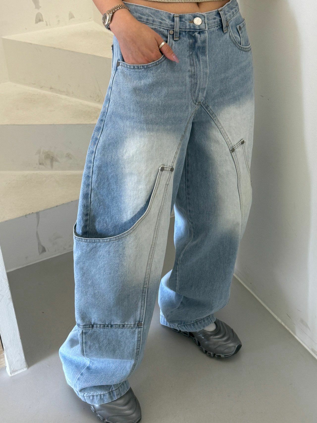 洗水鬆身牛仔褲 UNUSED-082P