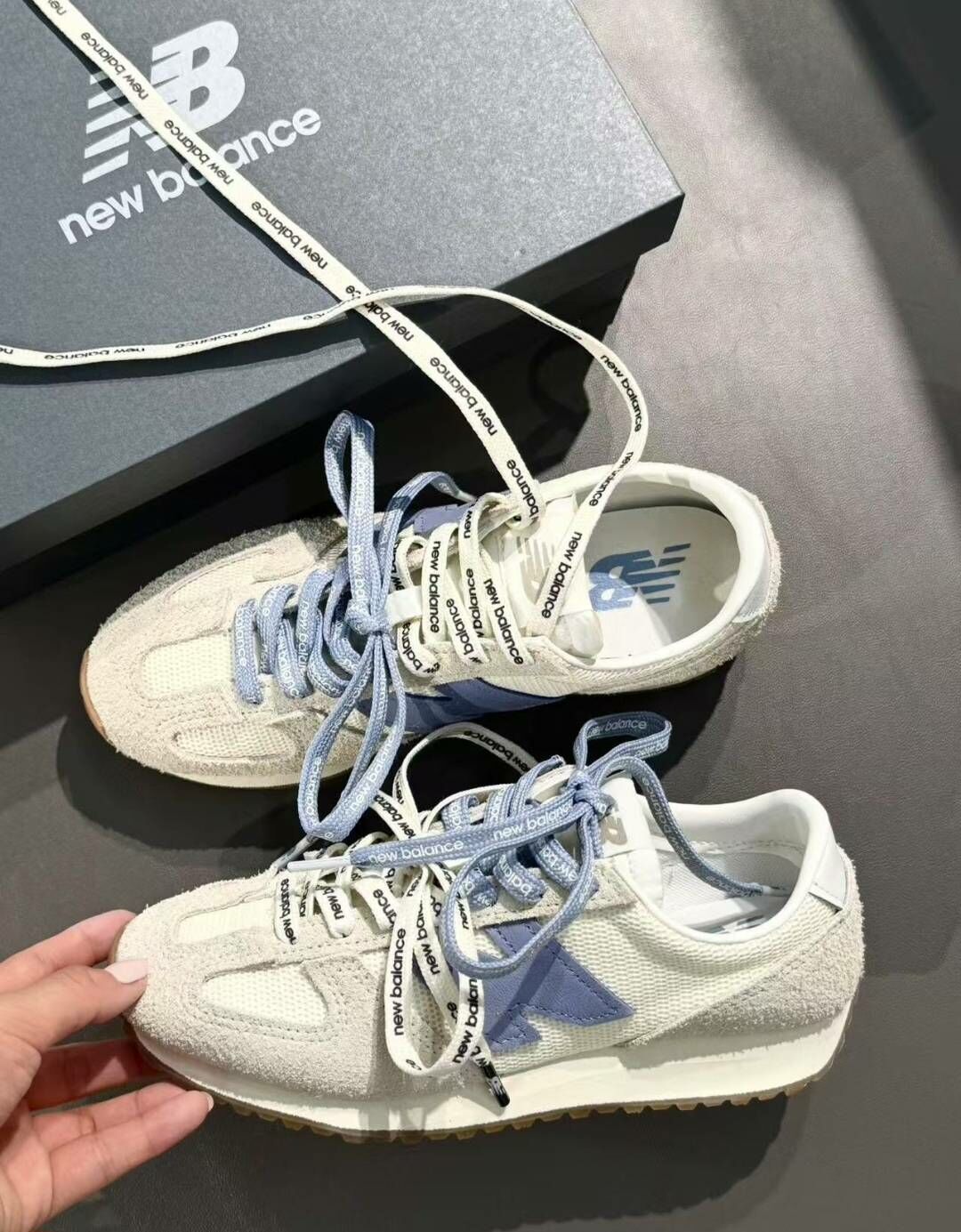 【代購】New Balance NB471 張員瑛 IVE  麂皮 運動鞋 雙鞋帶 MIU風 海鹽米白