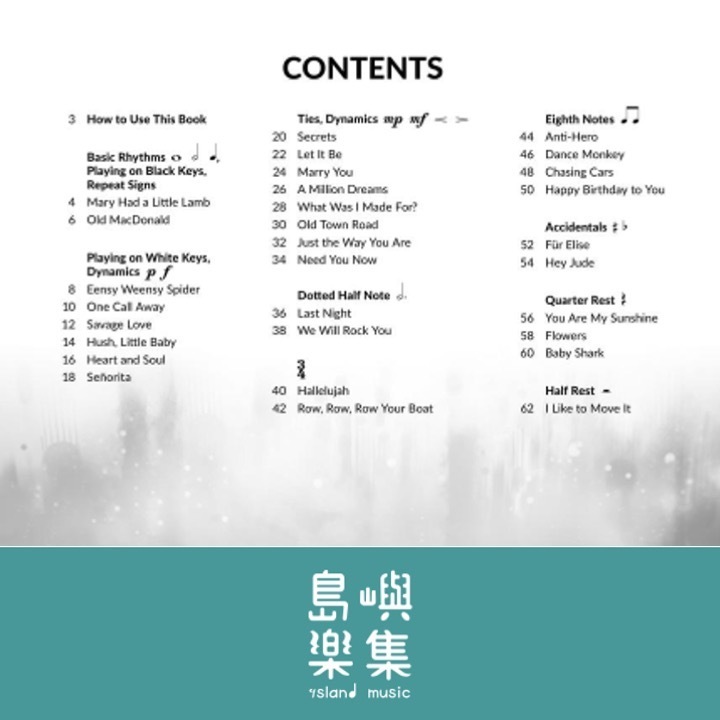 Piano Songs for the Very Beginner - 30 Popular Songs in Pre-Staff Notation