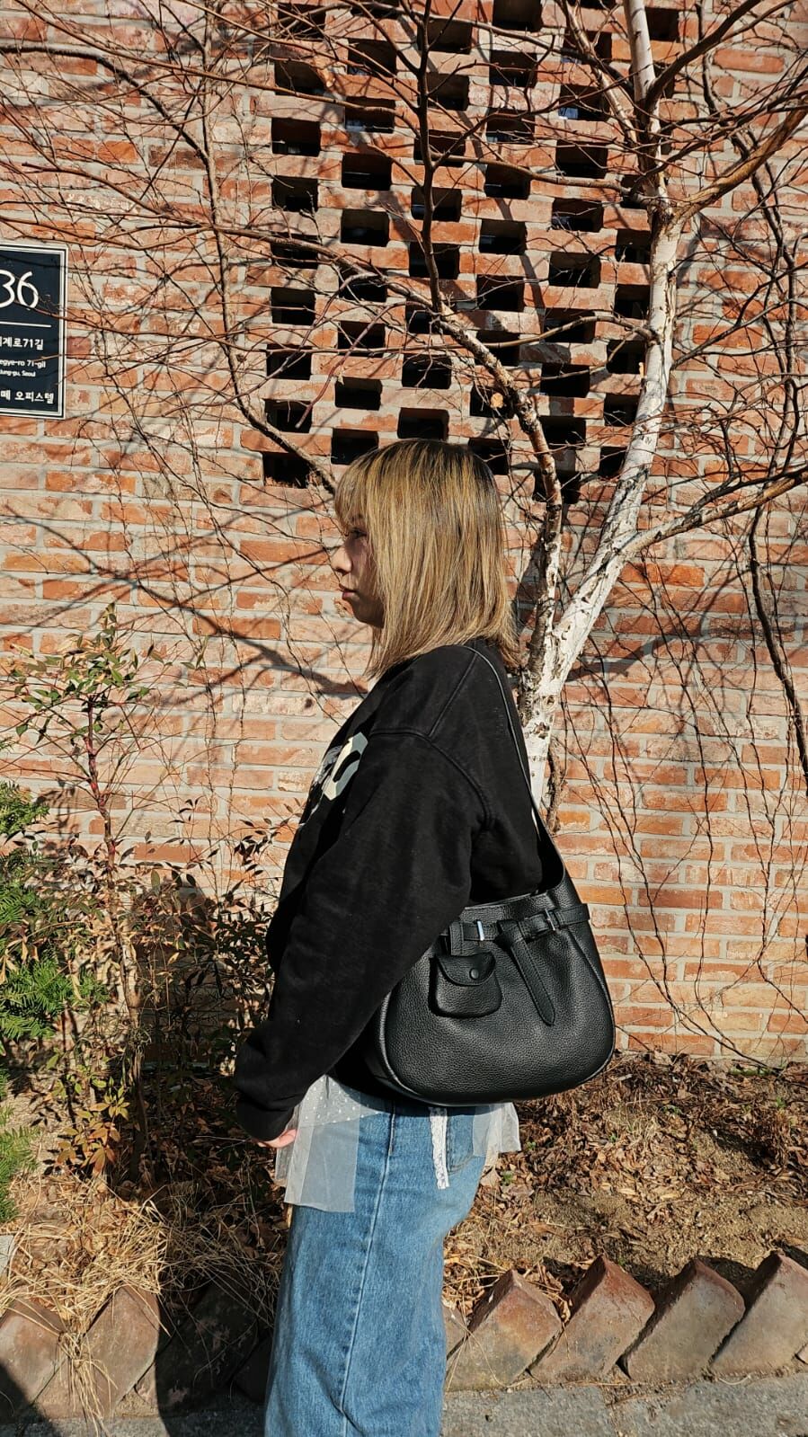 通勤出行簡約百搭韓式牛皮包包 （K3 F202）