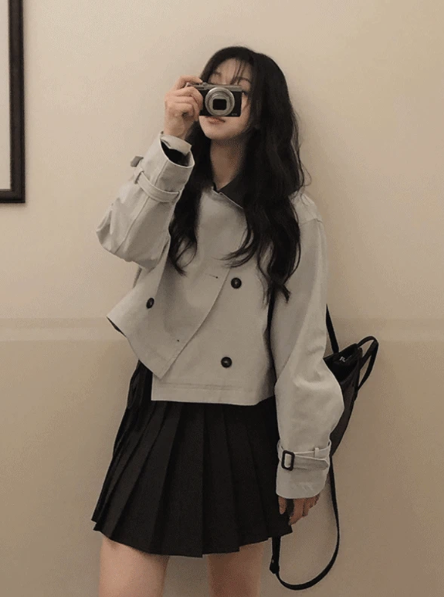 預訂｜SLOWAND #SLOWMADE 簡約直紋羊毛短版外套 (One Color)