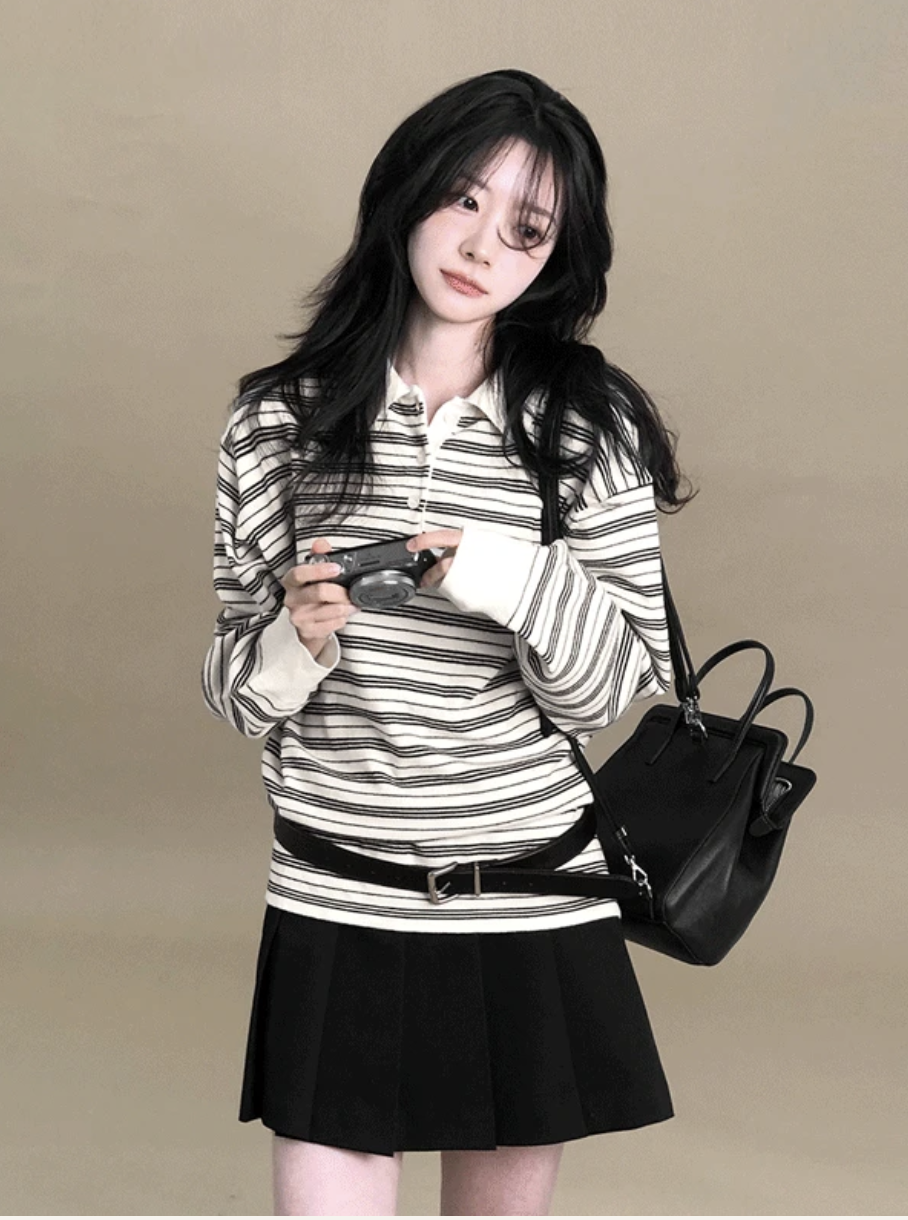 預訂｜SLOWAND #SLOWMADE 法式優雅坑條針織上衣 (3 Color)