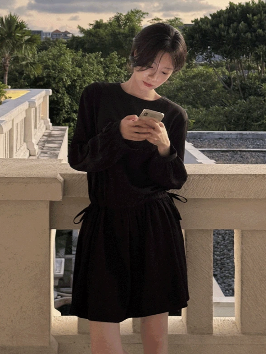 預訂｜SLOWAND #SLOWMADE 法式優雅修身針織連身裙 (2 Color)