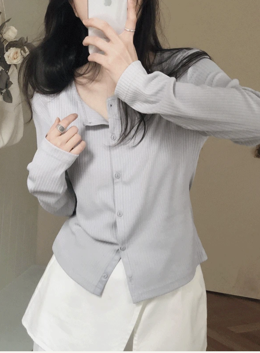 預訂｜SLOWAND #SLOWMADE 簡約坑紋針織上衣外套 (4 Color)