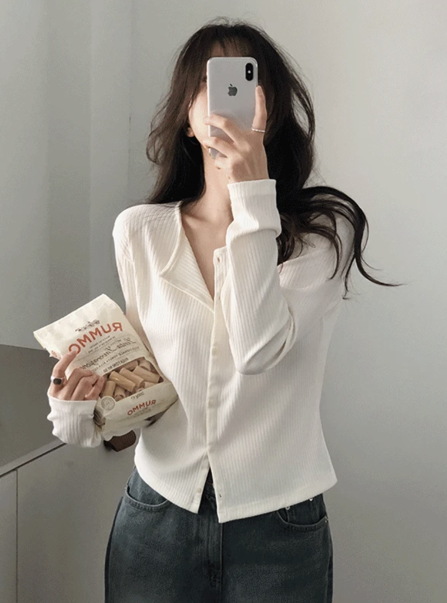 預訂｜SLOWAND #SLOWMADE 簡約坑紋針織上衣外套 (4 Color)