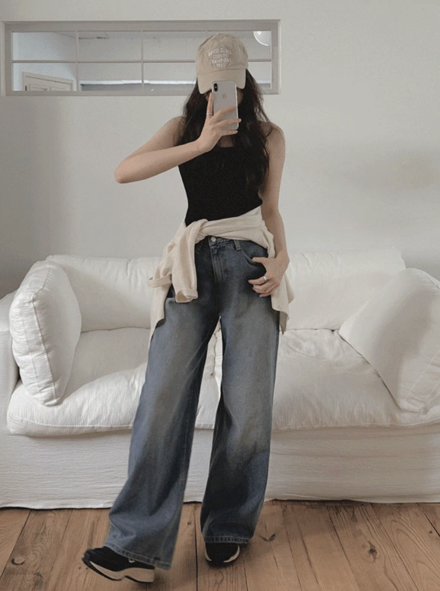 預訂｜SLOWAND #SLOWMADE 寬鬆顯瘦百搭牛仔褲 (One Color)