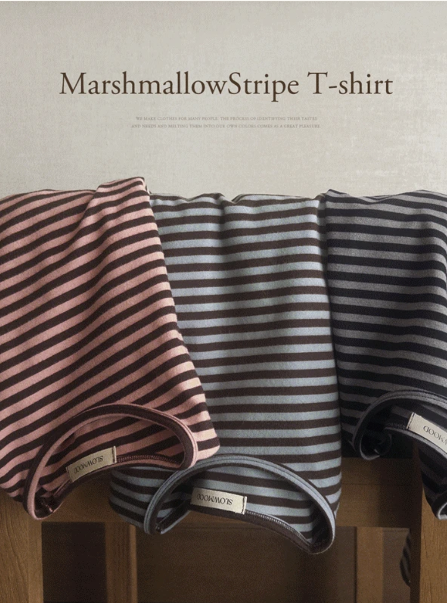 預訂｜SLOWAND #SLOWMADE 棉花糖條紋長袖Tee (3 Color)