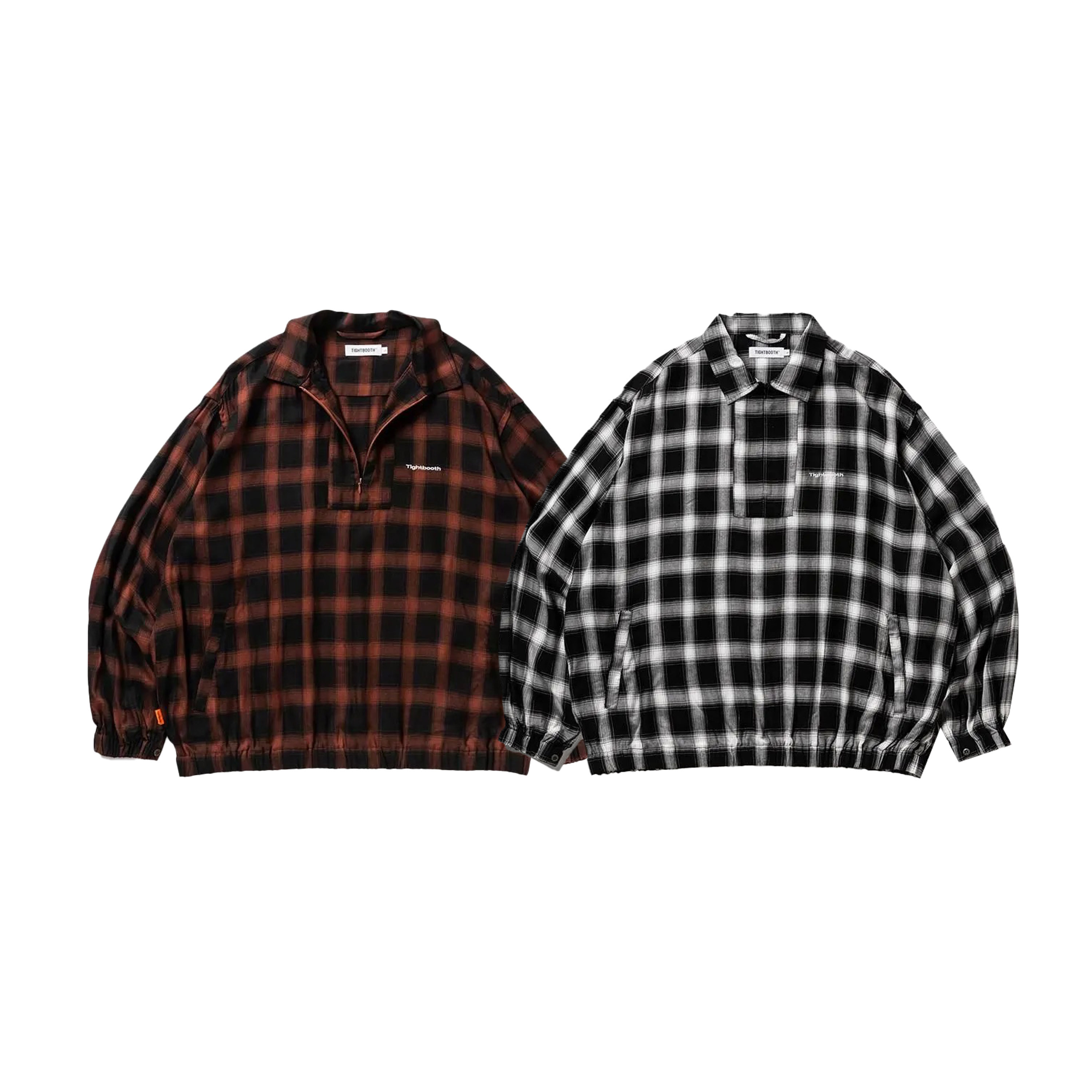 TIGHTBOOTH 25S/S PLAID HALF ZIP L/S SHIRT
