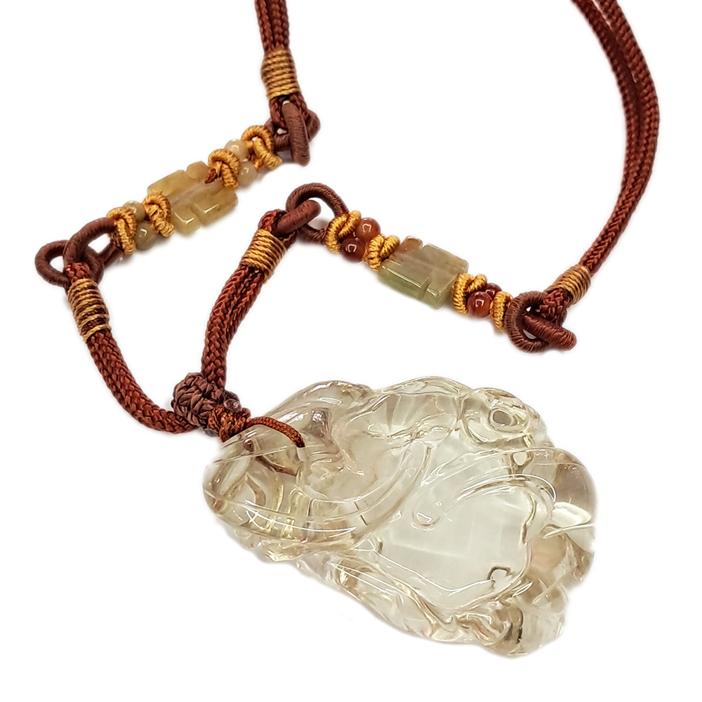 貔貅{茶黃晶}中國結項鍊【十方】121765