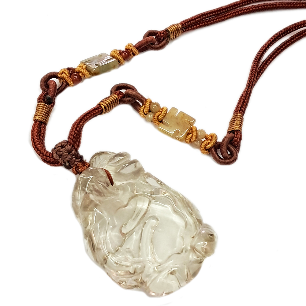 貔貅{茶黃晶}中國結項鍊【十方】121765