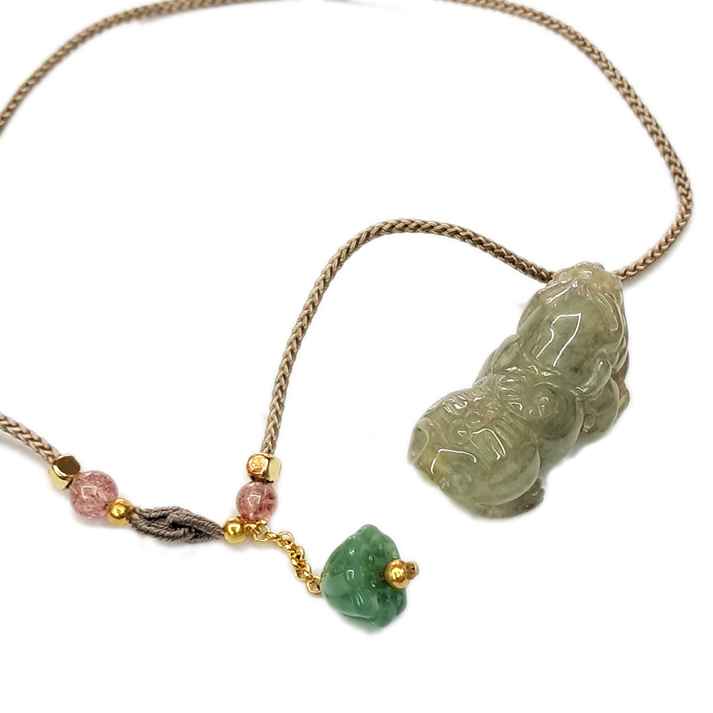 貔貅湖青玉珮 中國結項鍊【十方】134074