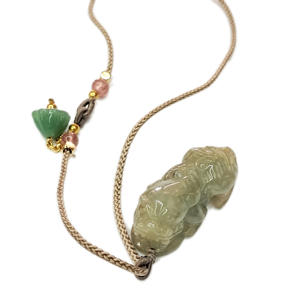 貔貅湖青玉珮 中國結項鍊【十方】134074