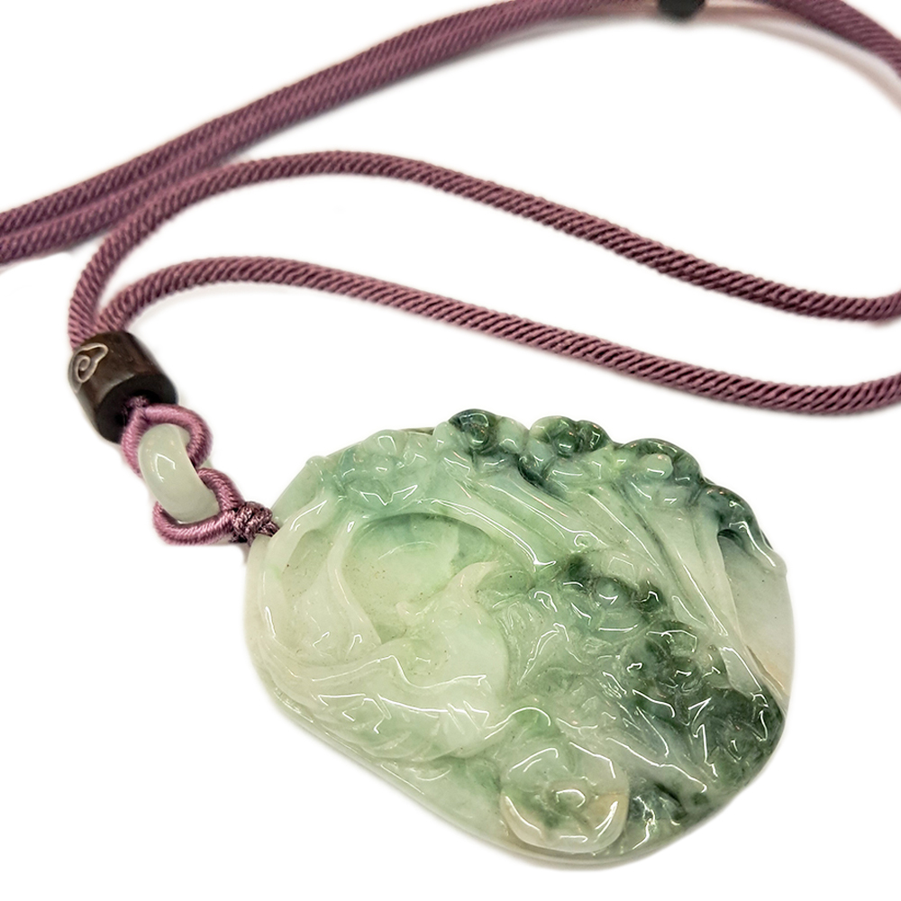 鳳儀天下緬甸天然翡翠 中國結項鍊【十方】135581