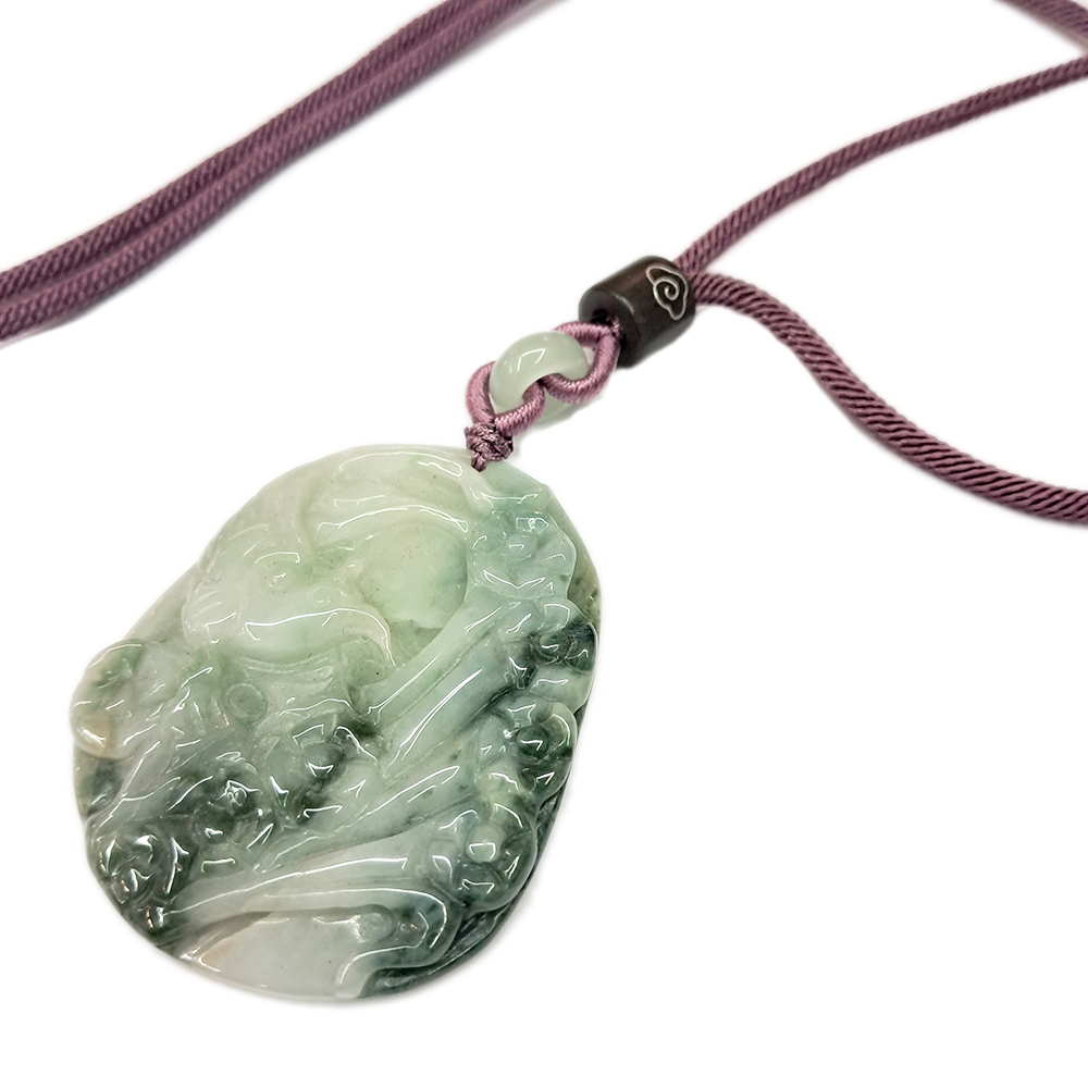 鳳儀天下緬甸天然翡翠 中國結項鍊【十方】135581