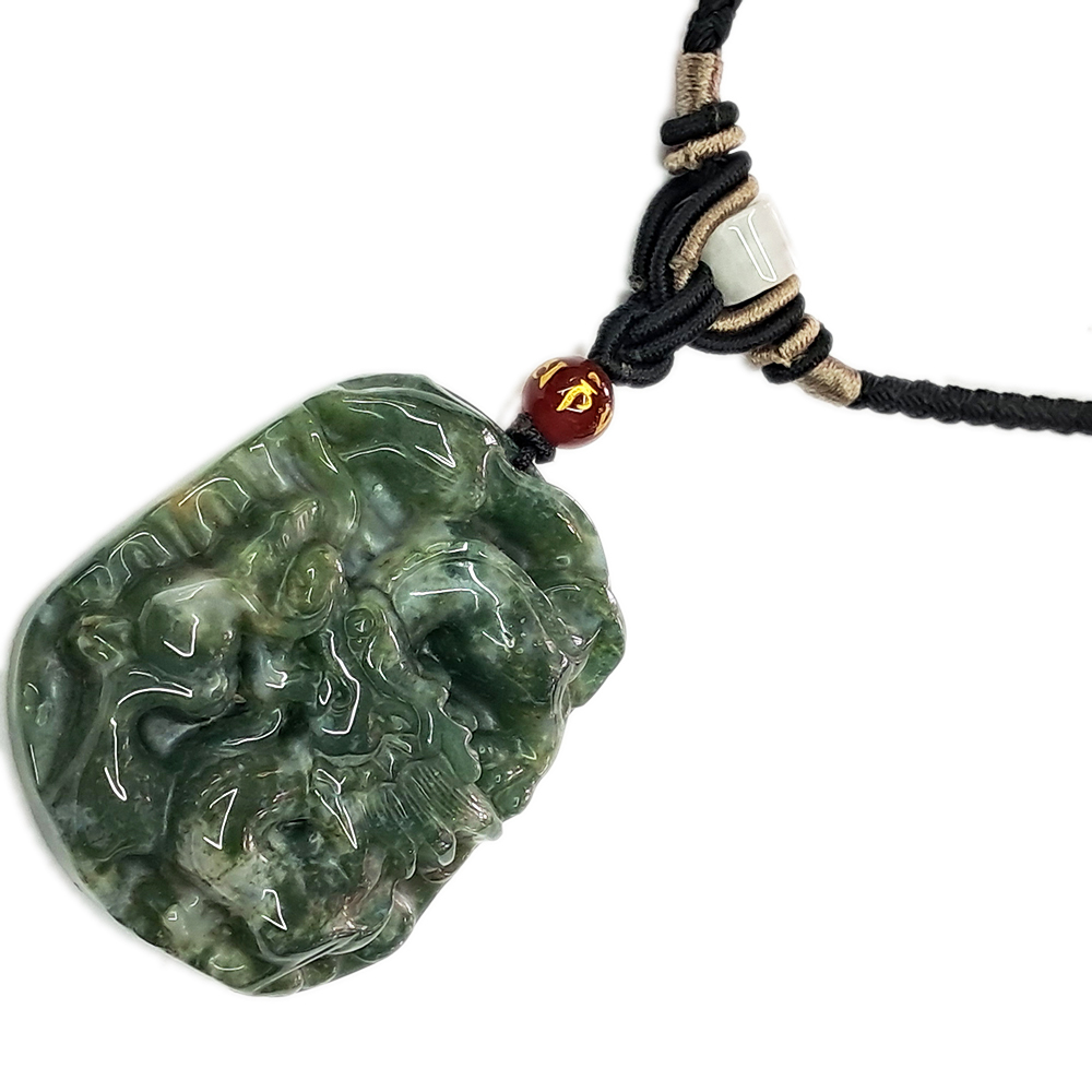 祥龍獻瑞{七彩玉/印度瑪瑙}項鍊【十方】137927