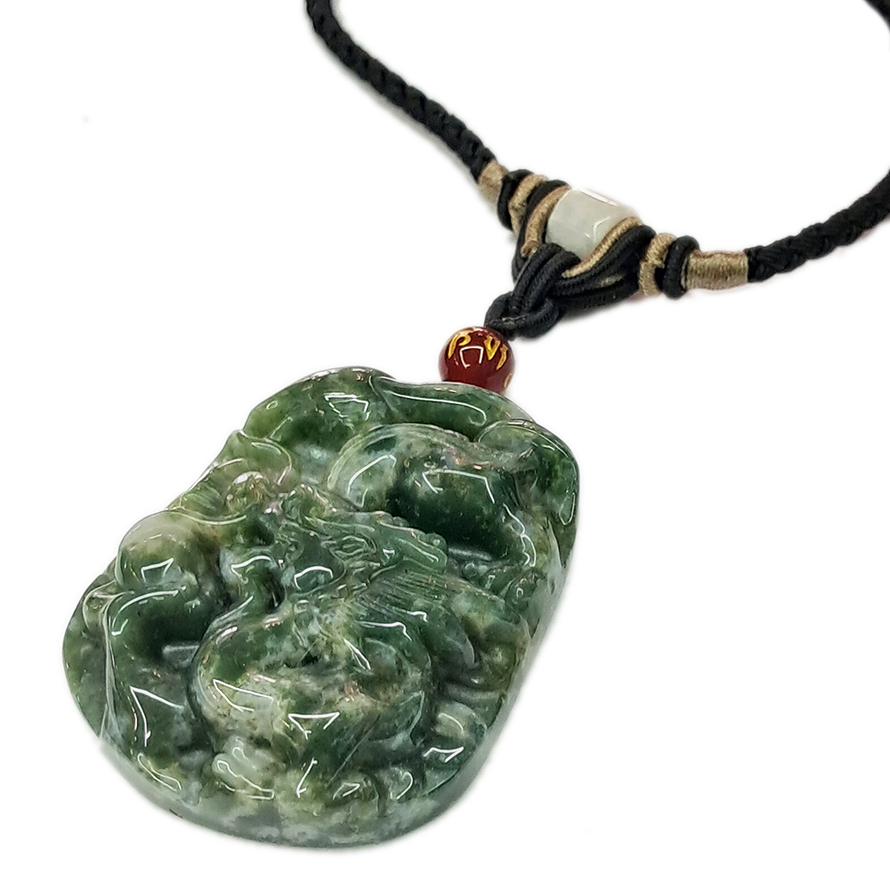 祥龍獻瑞{七彩玉/印度瑪瑙}項鍊【十方】137927