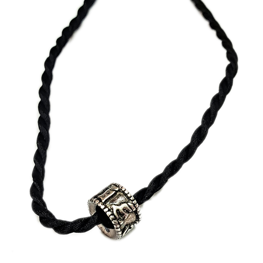 六字真言扣環{純銀}墜飾 &黑繩項鍊【十方】139670