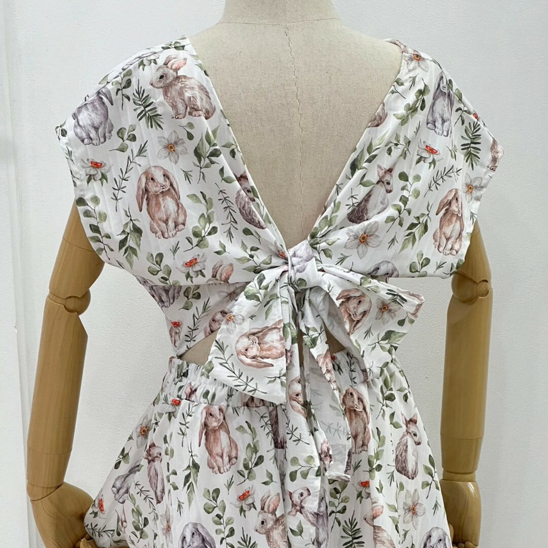 泰國-氣質小兔親子洋裝-MOM