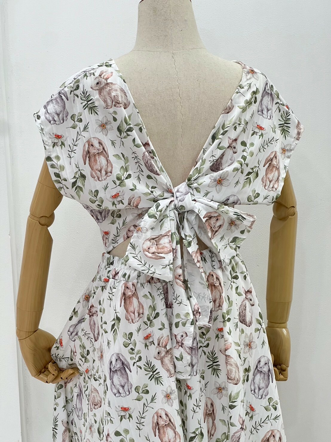 泰國-氣質小兔親子洋裝-MOM